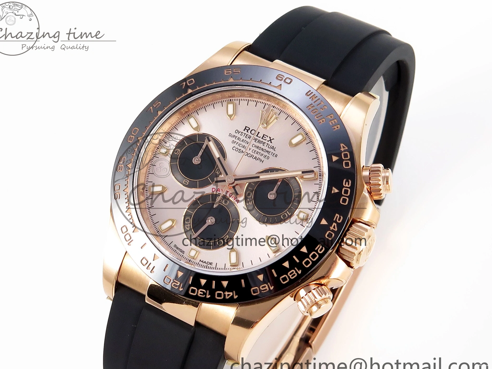 MiroTime 0322 Daytona 116515 Clean 1:1 Best Edition Silver Dial RG Markers on Oysterflex Strap SA4130 V WrinkleFree 1965